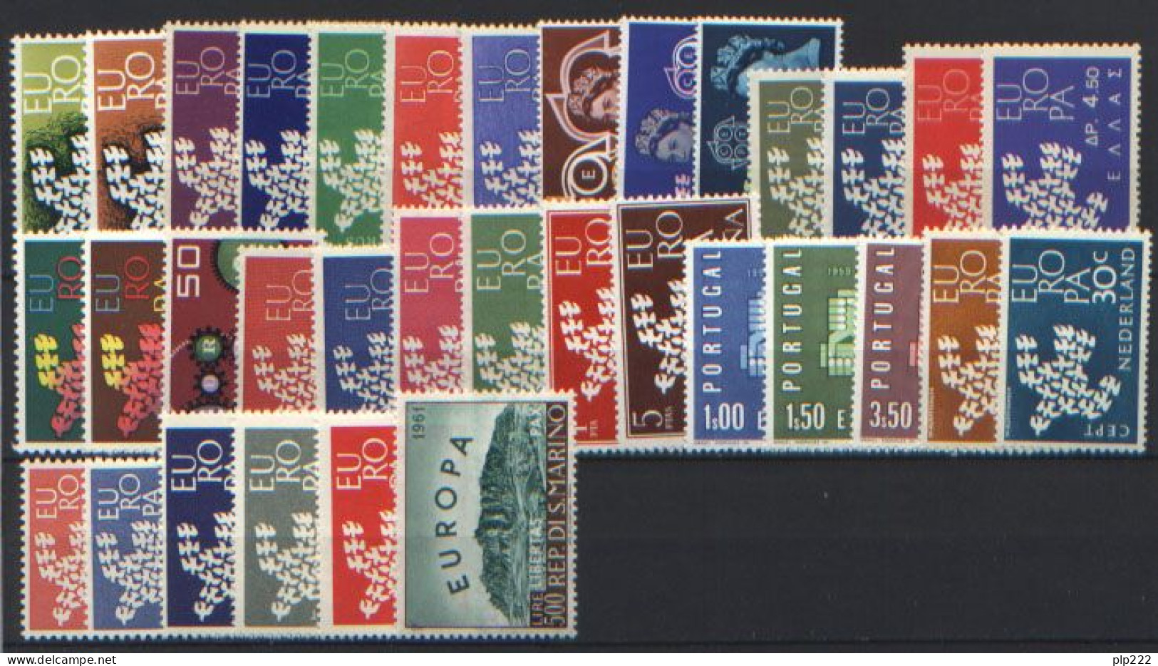 Europa CEPT 1961 Annata Completa + Foglietti / Complete Year Set + S/S **/MNH VF - Full Years