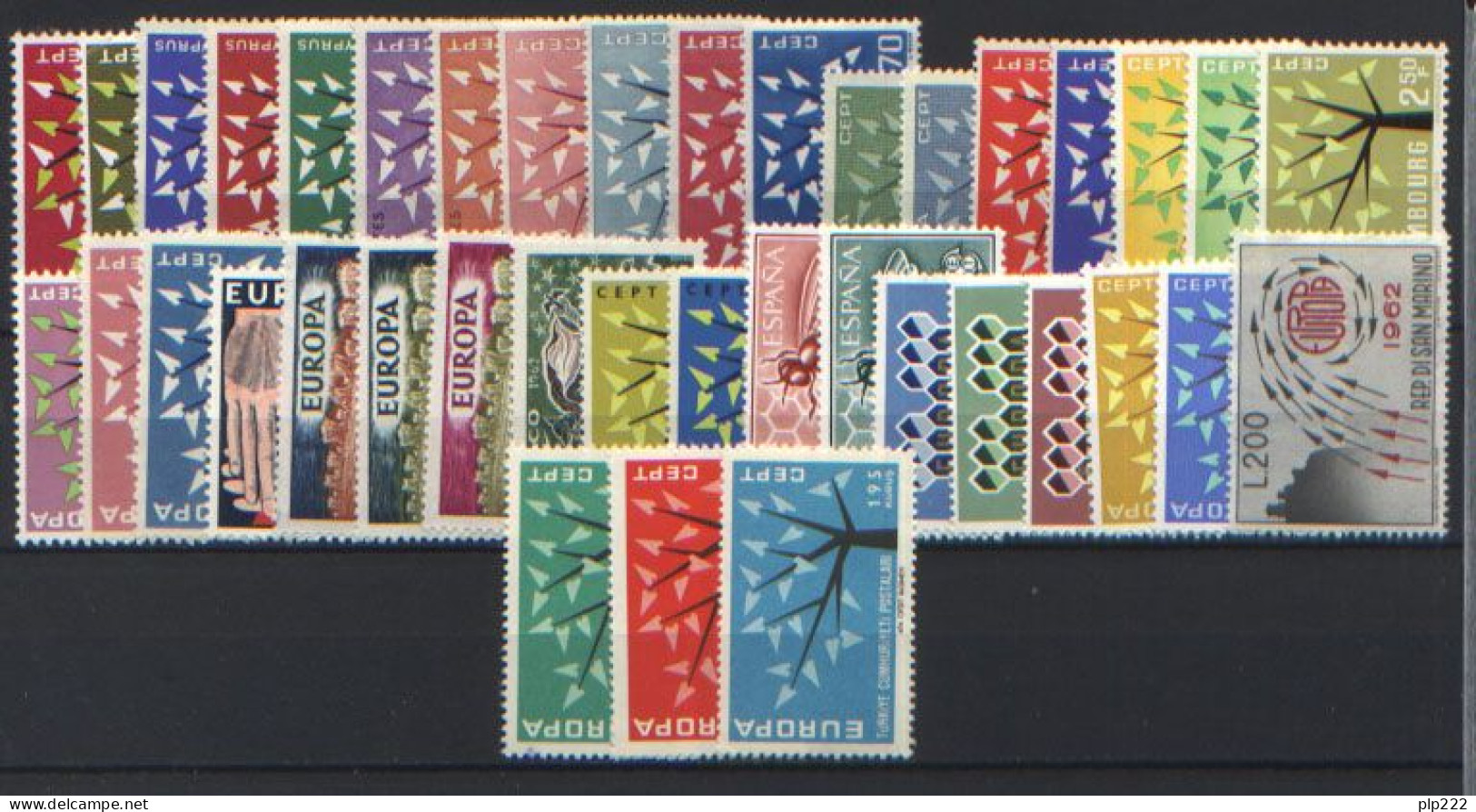 Europa CEPT 1962 Annata Completa + Foglietto / Complete Year Set + S/S **/MNH VF - Années Complètes