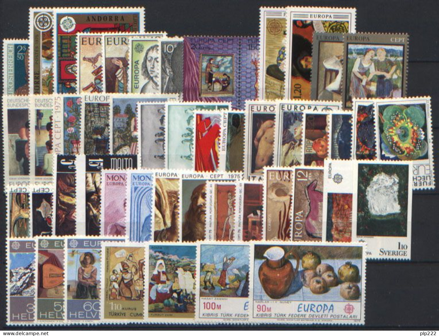 Europa CEPT 1975 Annata Completa + Foglietti / Complete Year Set + S/S **/MNH VF - Full Years