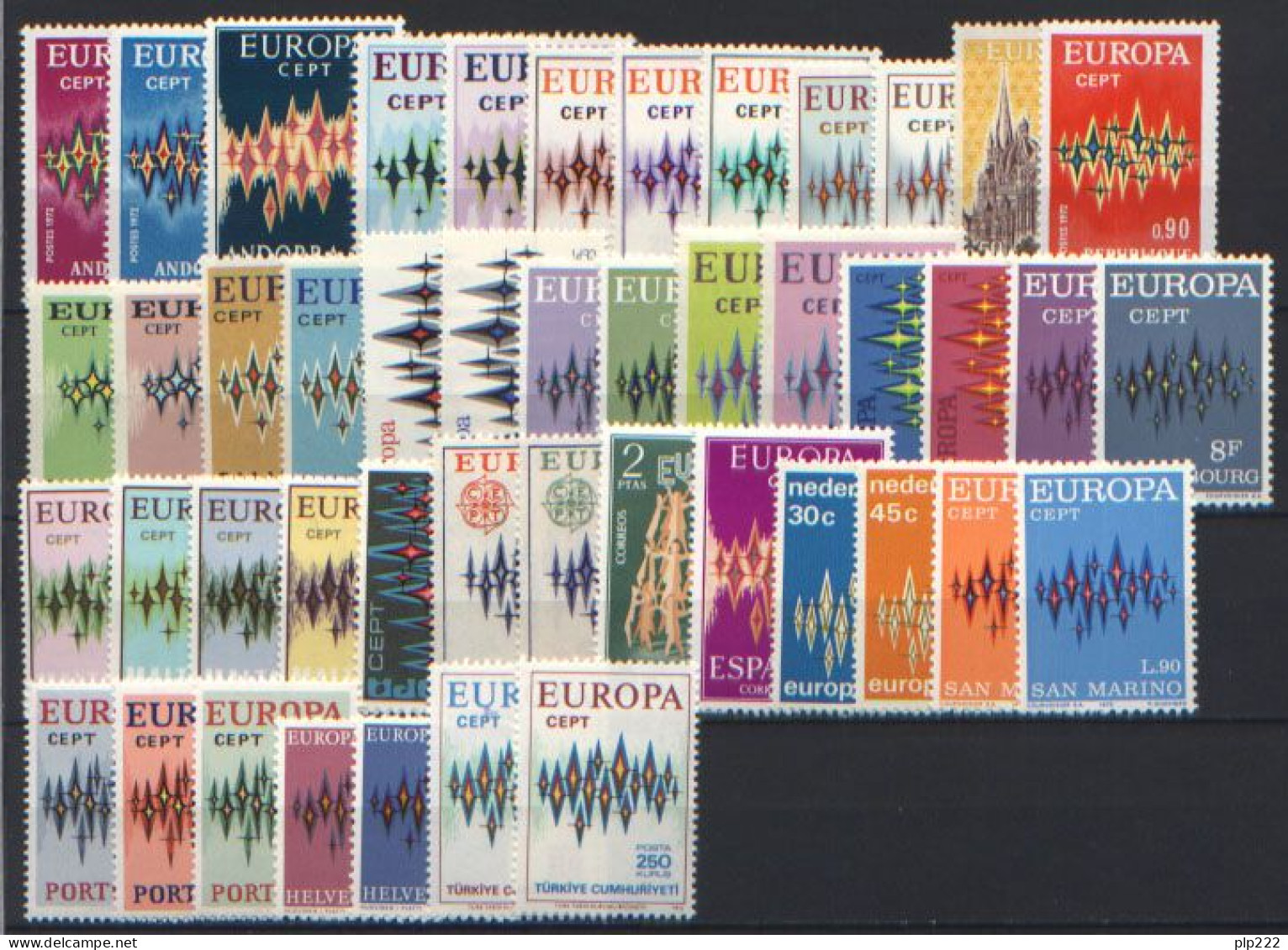 Europa CEPT 1972 Annata Completa + Foglietti / Complete Year Set + S/S **/MNH VF - Années Complètes