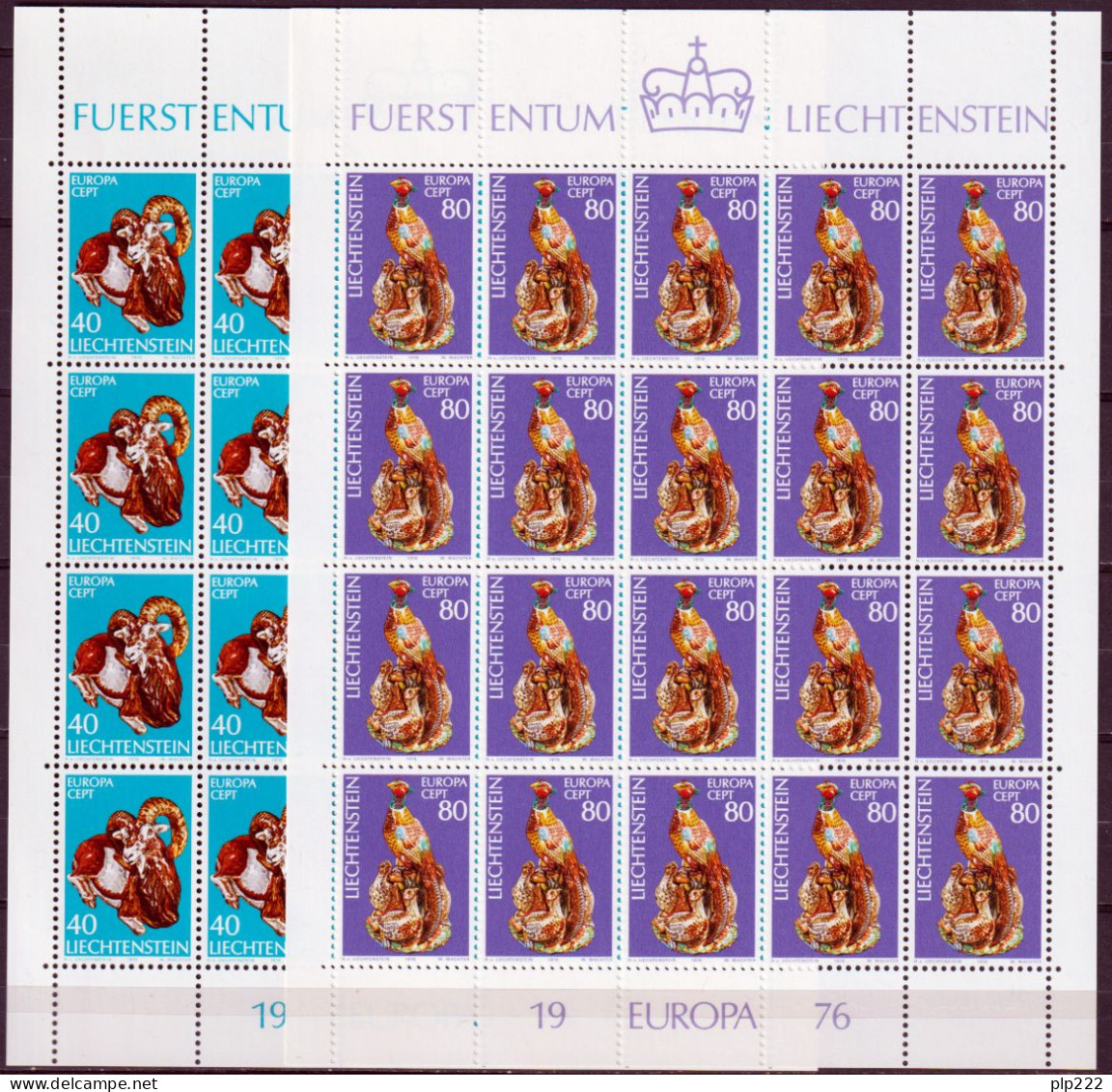 Europa CEPT 1976 Annata Completa + Foglietti / Complete Year Set + S/S **/MNH VF - Full Years