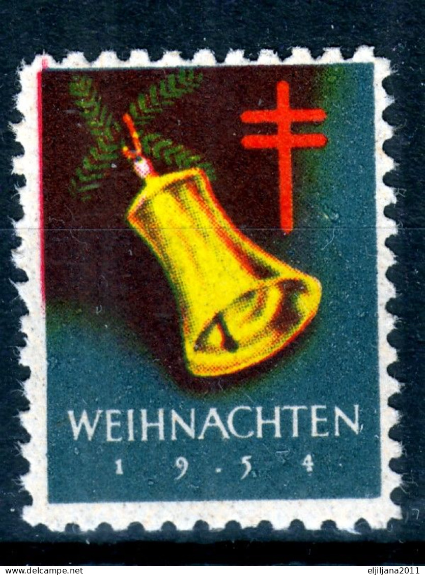 Weihnachten 1954 ⁕ Christmas Bells / Tuberculosis ⁕ 1v MNH - Erinnophilie