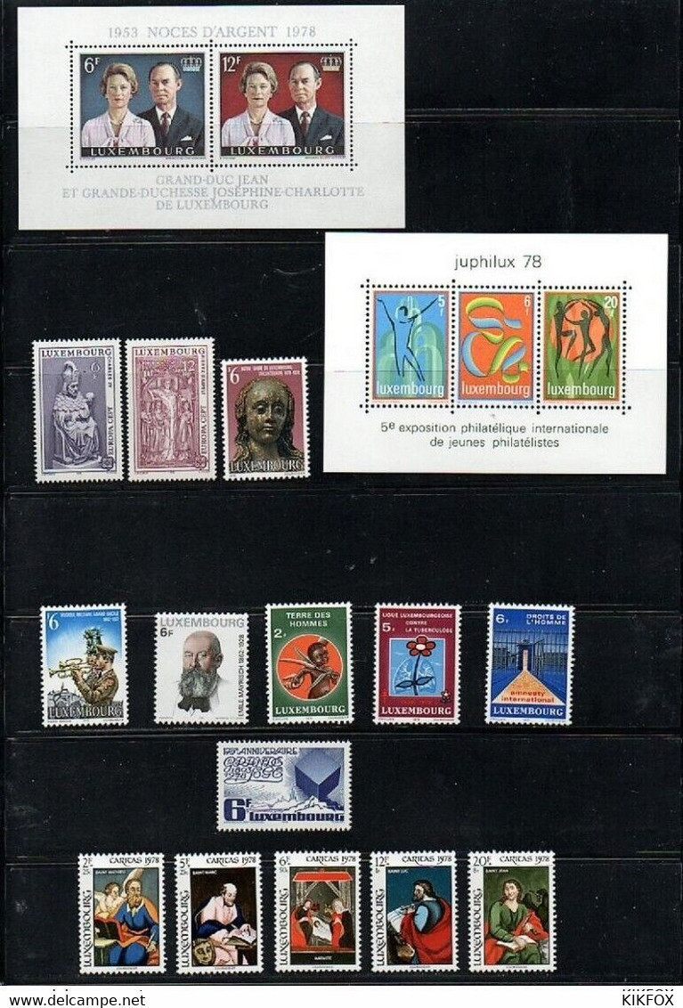 Luxembourg ,Luxemburg 1978 KOMPLETT, Mi 962-980, YT 912 - 930,  Complete Year , POSTFRISCH - Annate Complete