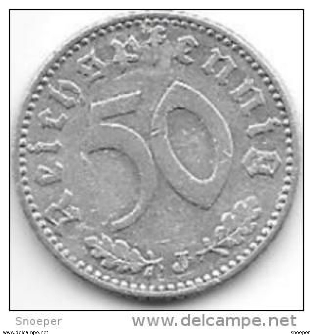 Third Reich 50 Pfennig 1935  J  Km 87   Vf+ - 50 Reichspfennig