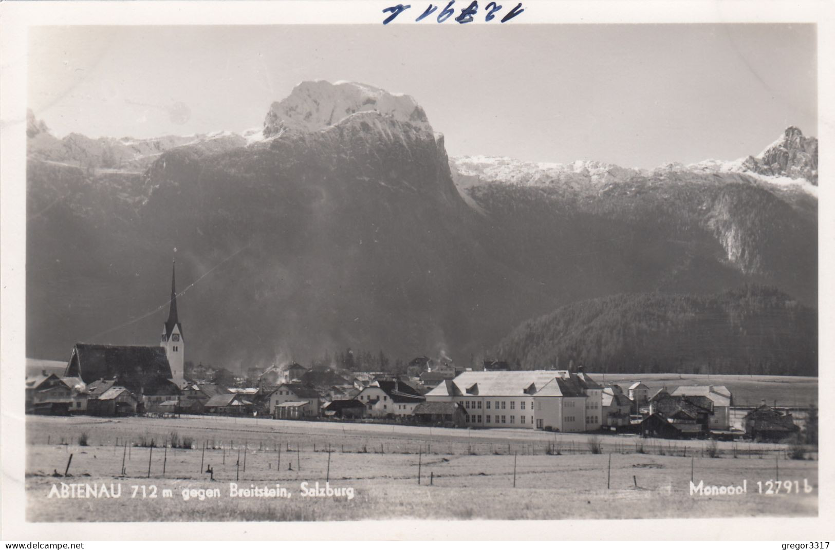 E952) ABTENAU 712m Gegen Breitstein - Salzburg - Alte FOTO AK - Kirche Häuser - Abtenau