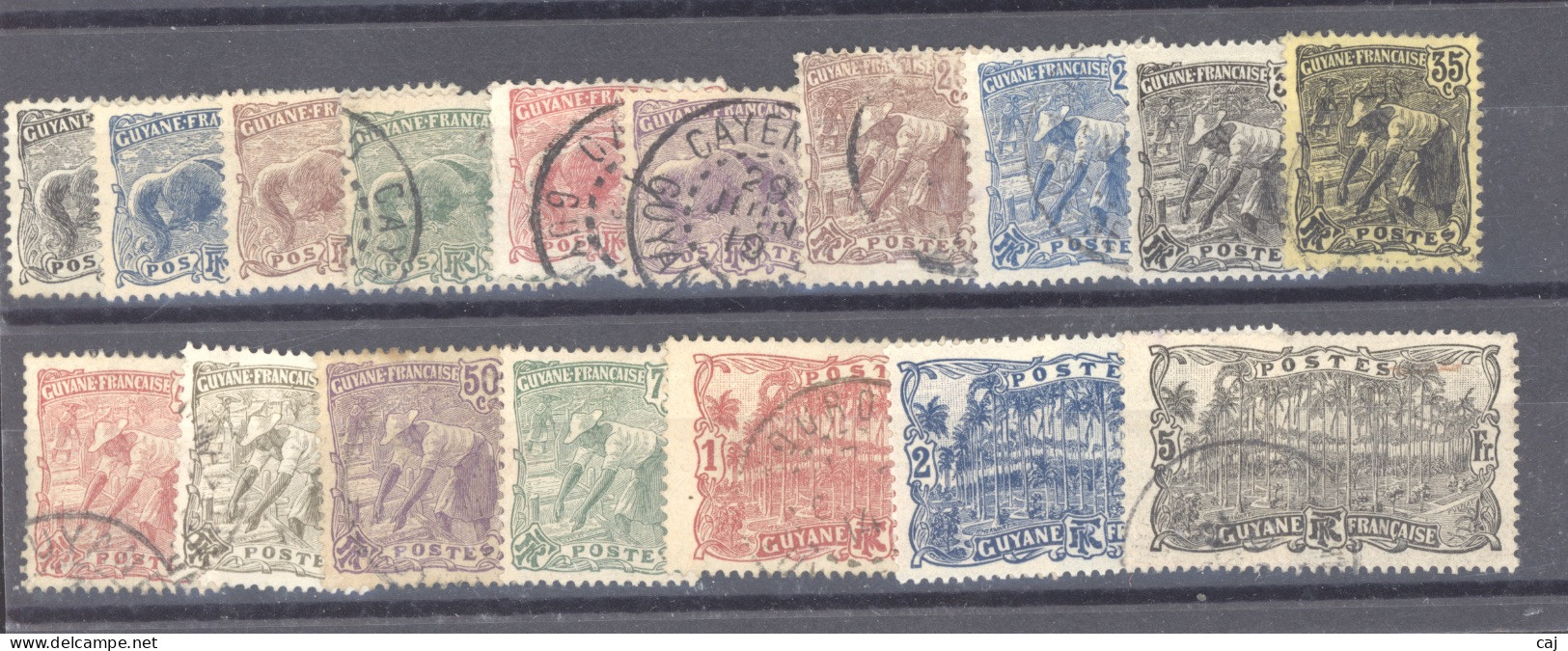 Guyane  :  Yv  49-65  (o) , * - Used Stamps