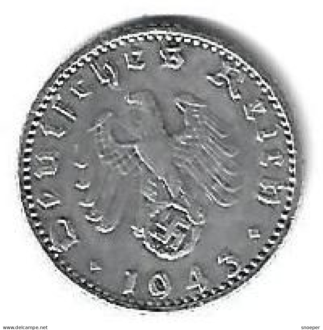 Third Reich 50 Pfennig 1943 A  Km 96   Vf+ Catalog Val 7,50 $ - 50 Reichspfennig