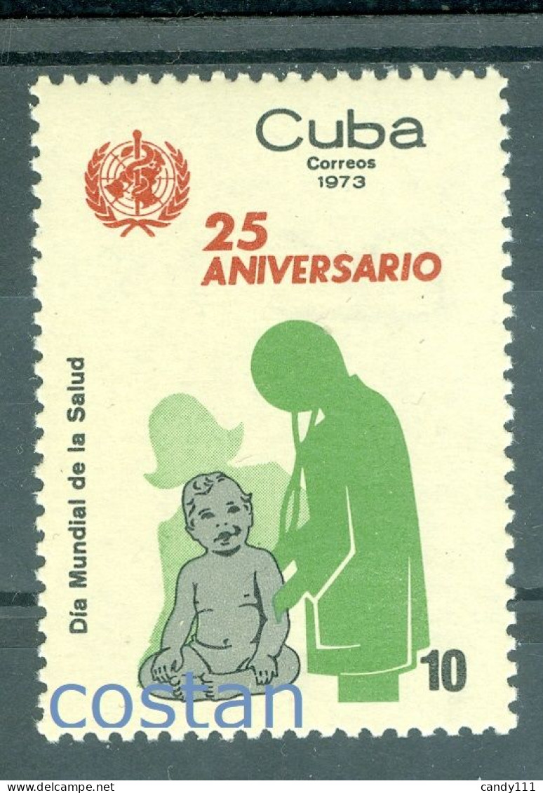 1973 Doctor,mother,child,WHO/OMS,World Health Organisation,CUBA,1862,MNH - OMS