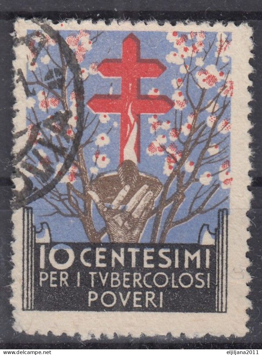 Italy ⁕ PER I TUBERCOLOSI POVERI - 10 Centesimi ⁕ CHARITY STAMP 1v Used - Erinnophilie