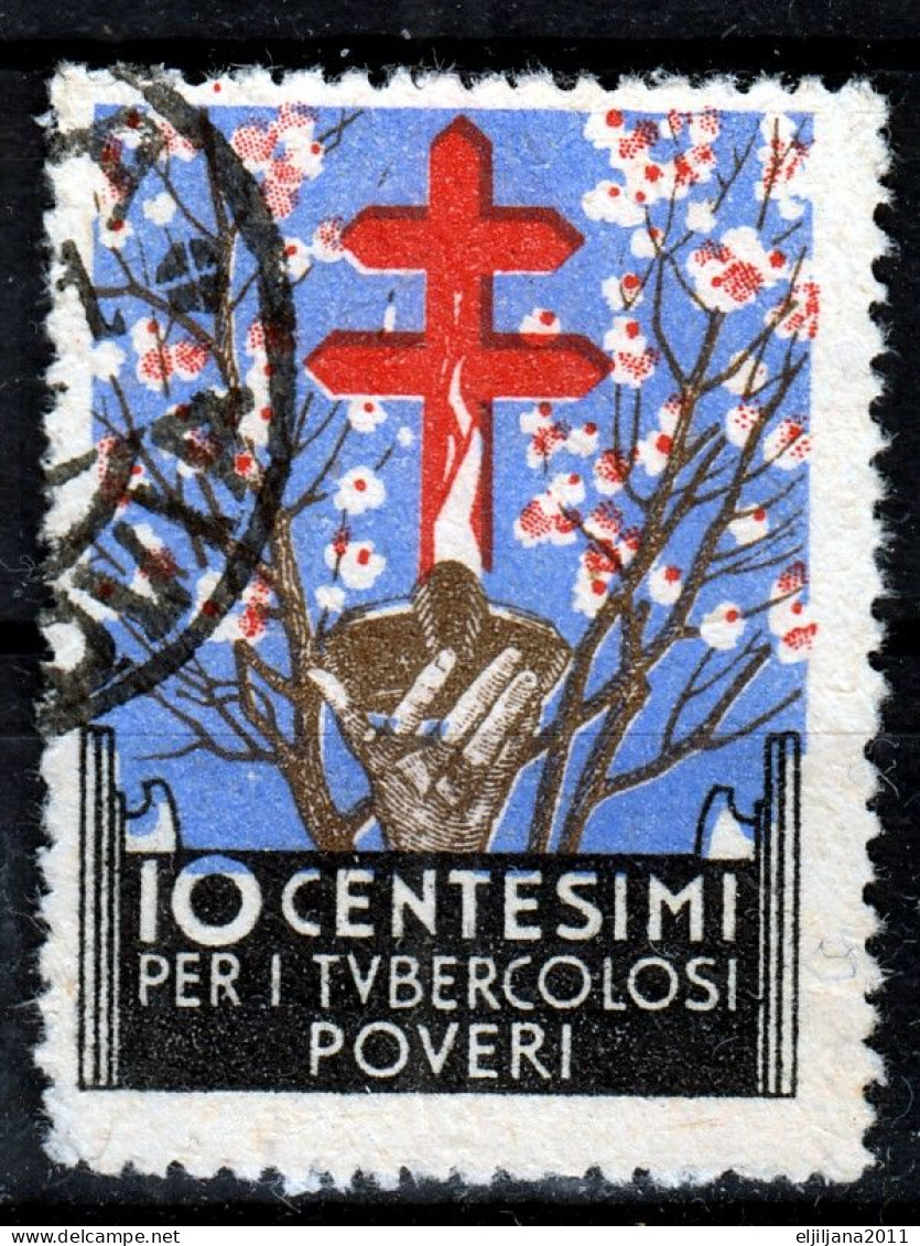 Italy ⁕ PER I TUBERCOLOSI POVERI - 10 Centesimi ⁕ CHARITY STAMP 1v Used - Erinnophilie