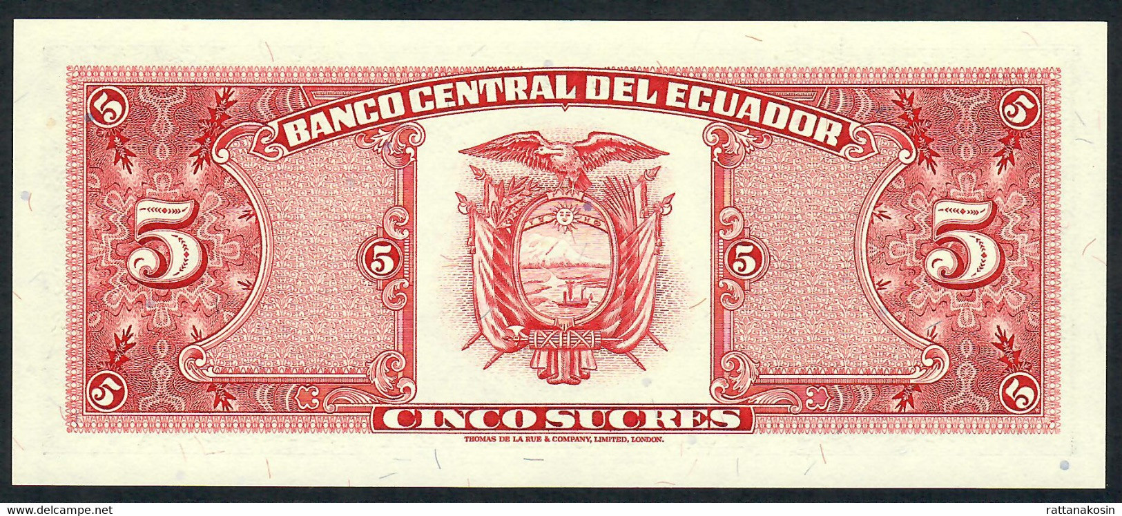 ECUADOR  P113c  5  SUCRES  24.5.1980  # HU     UNC. - Equateur