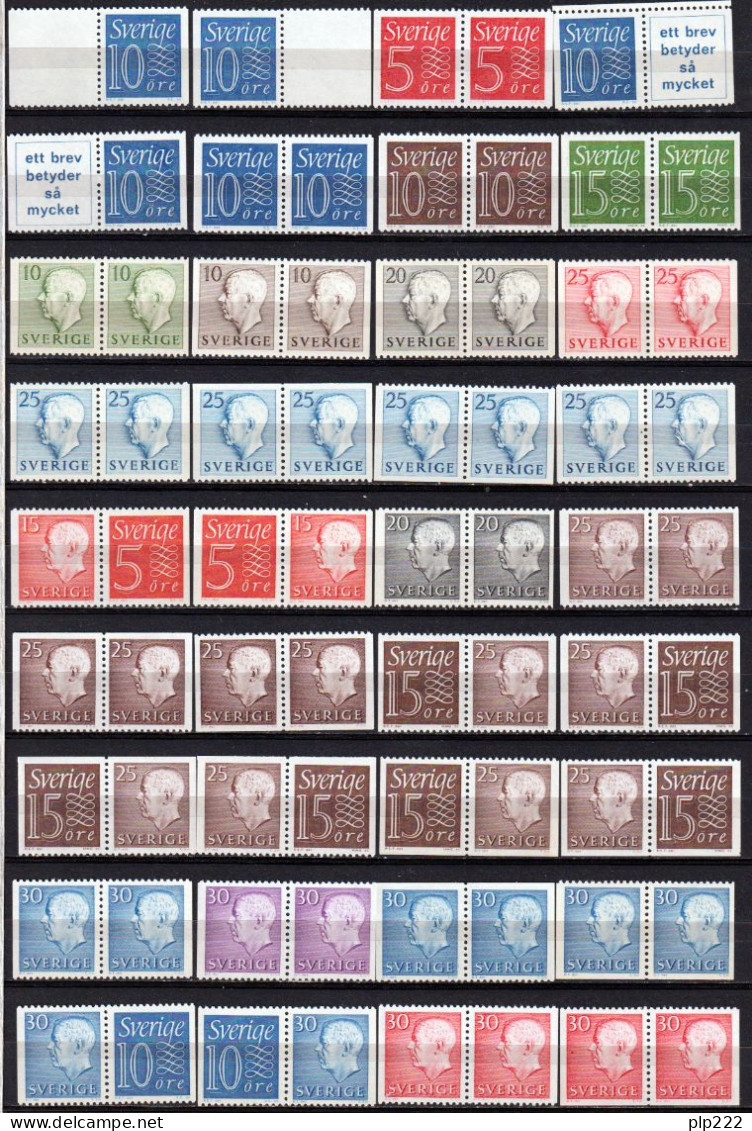Svezia 1954/71 59 Coppie/pair **/MNH VF - Collections