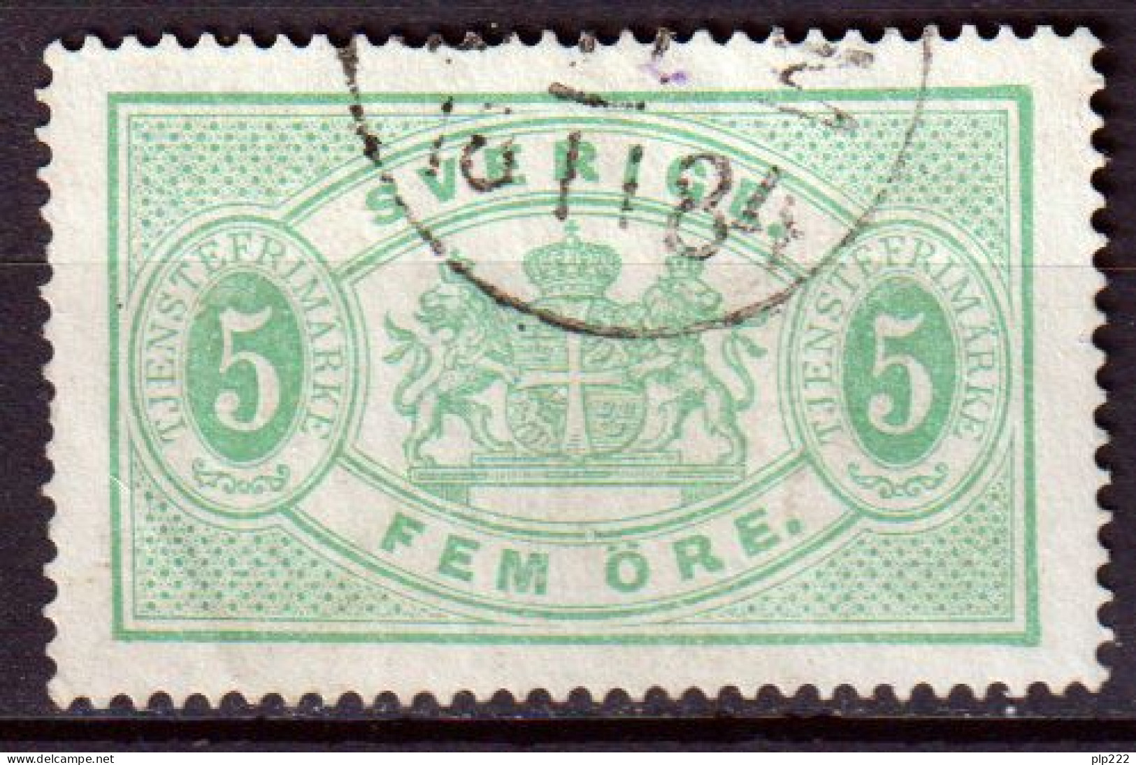 Svezia 1874 Servizio Unif. 3B Dent/perf 14 O/Used VF/F - Officials