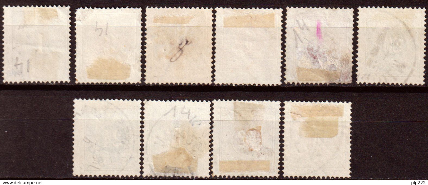 Svezia 1910/11 Segnatasse Dent/perf 14 Unif.1B/6B,7AB/10B O/Used VF/F - Service