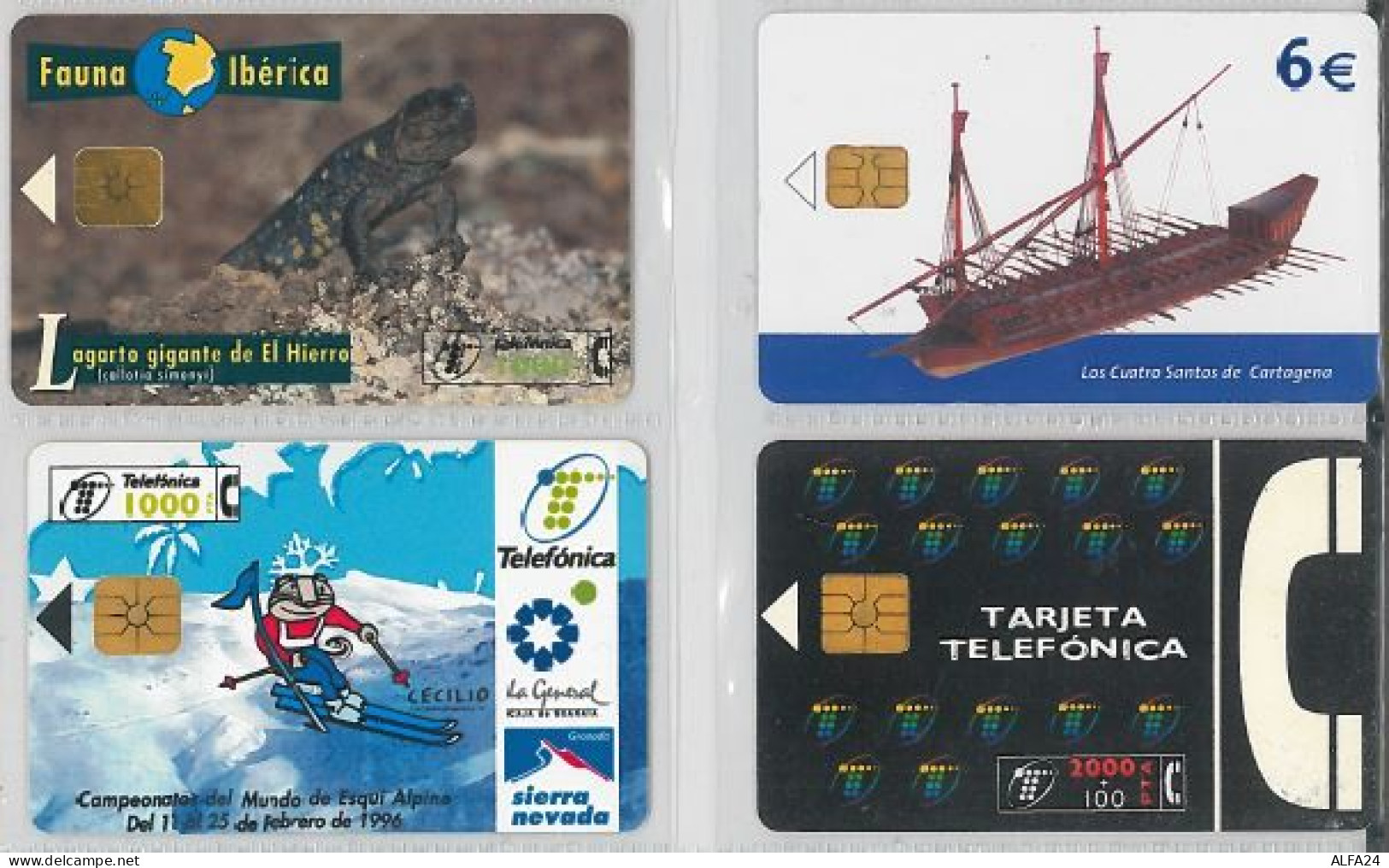 LOT 4 PHONE CARDS SPAGNA (ES132 - Otros & Sin Clasificación