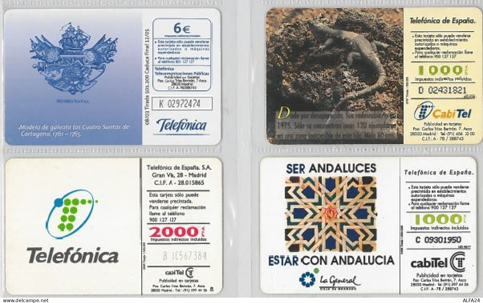 LOT 4 PHONE CARDS SPAGNA (ES132 - Other & Unclassified