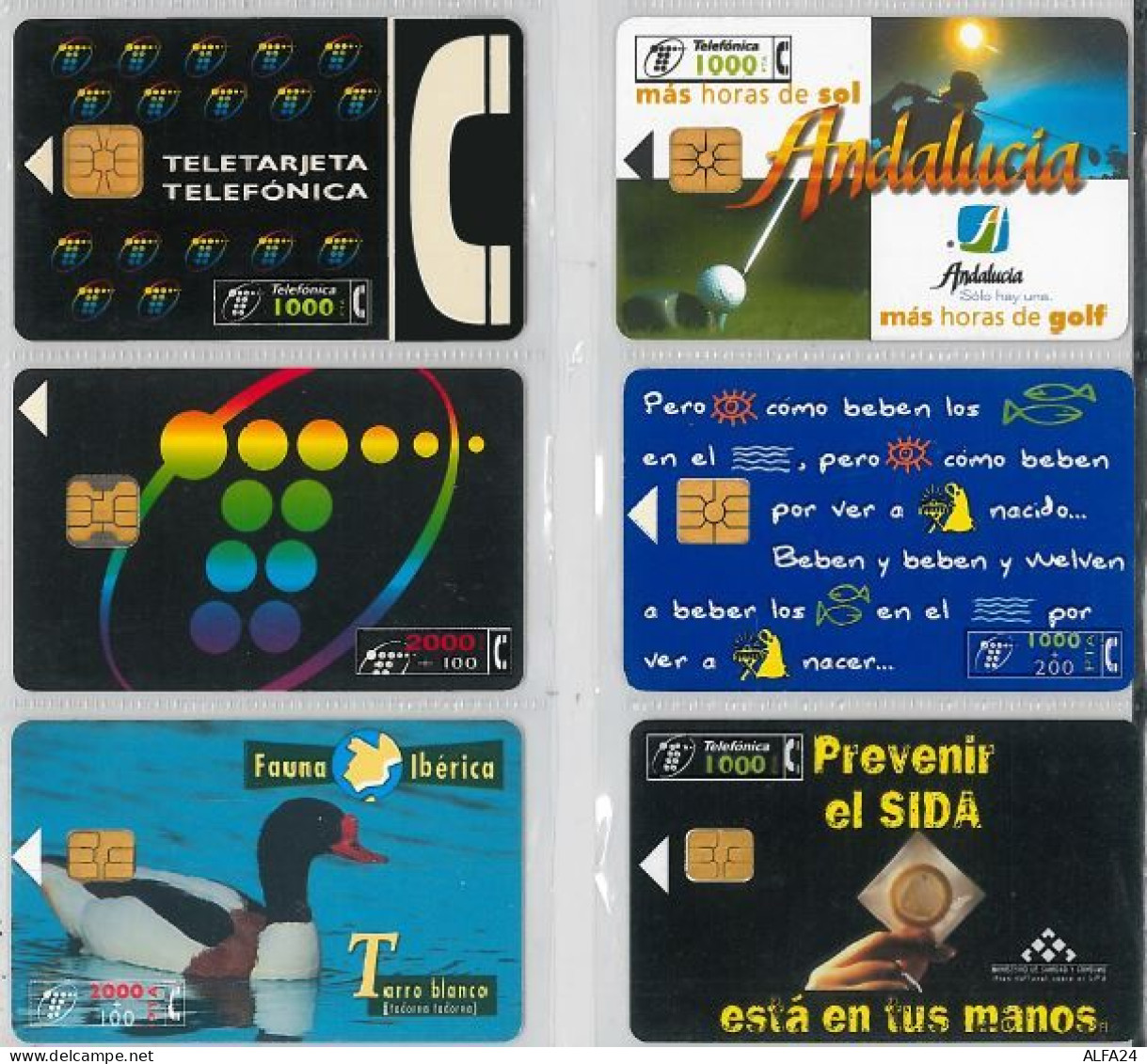 LOT 6 PHONE CARDS SPAGNA (ES130 - Sonstige & Ohne Zuordnung