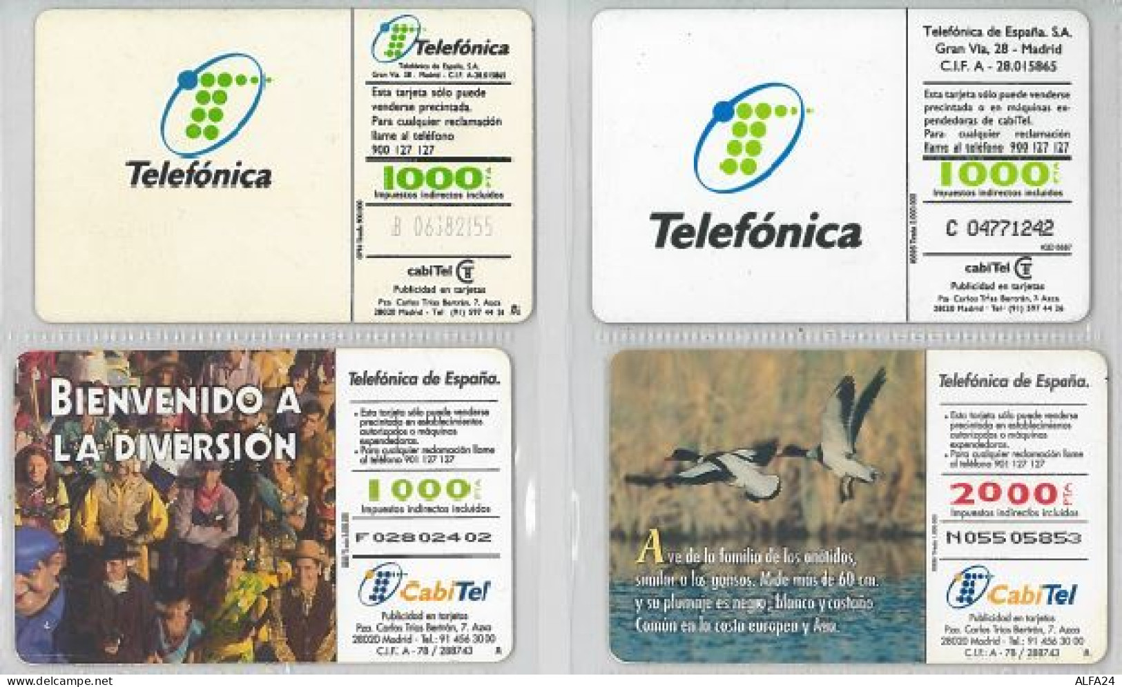 LOT 4 PHONE CARDS SPAGNA (ES131 - Otros & Sin Clasificación