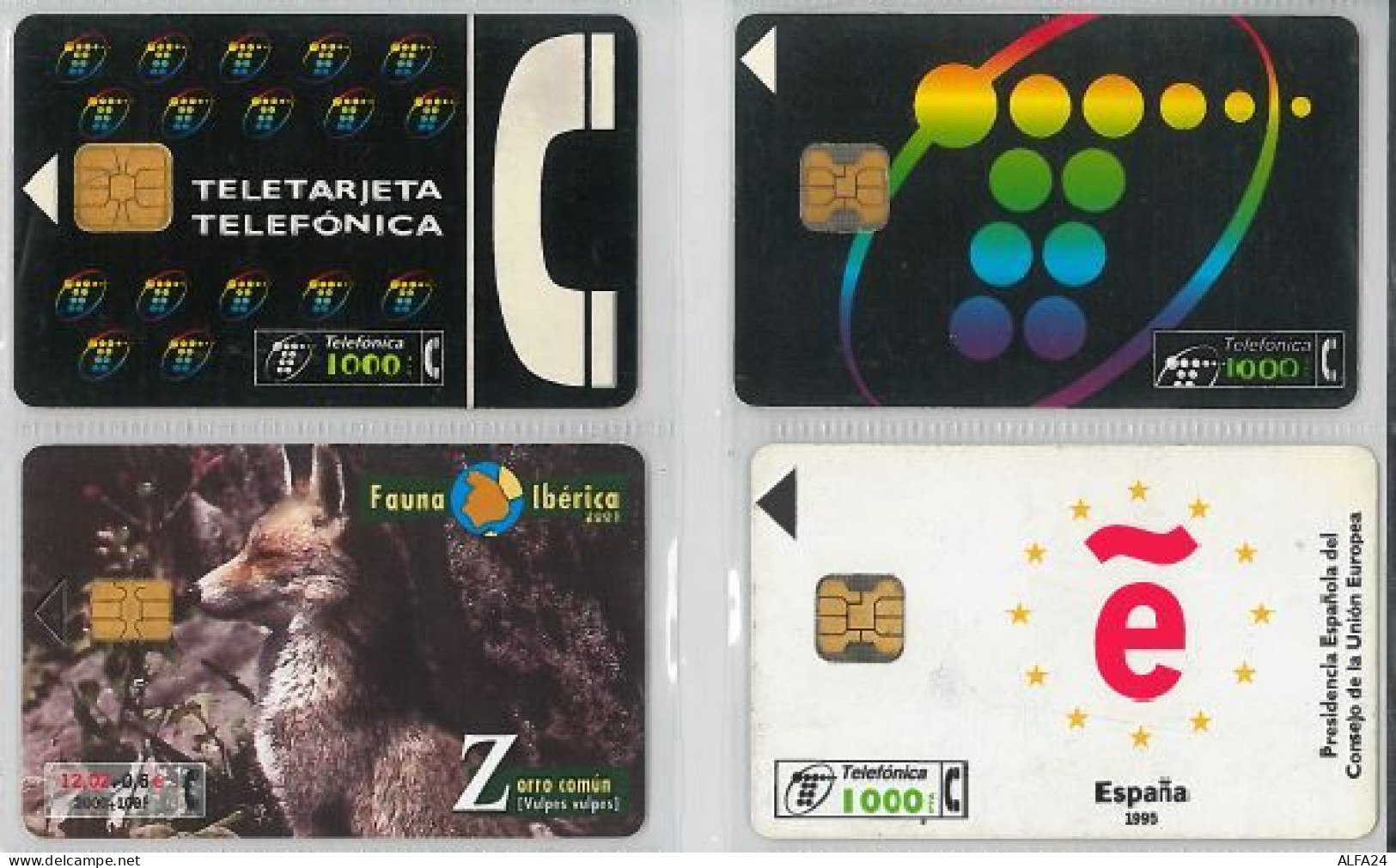 LOT 4 PHONE CARDS SPAGNA (ES129 - Altri & Non Classificati