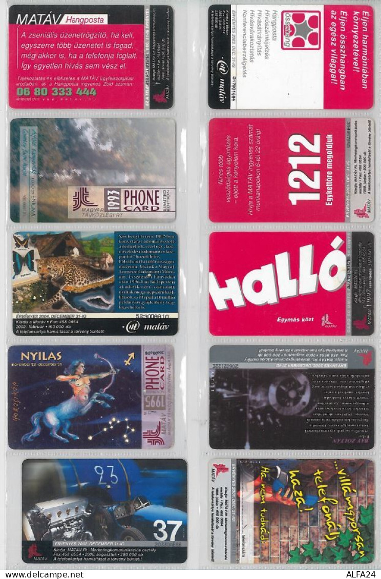 LOT 10 PHONE CARDS UNGHERIA (ES100 - Hungría