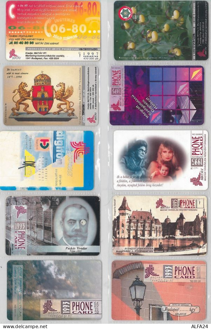 LOT 10 PHONE CARDS UNGHERIA (ES98 - Hungría