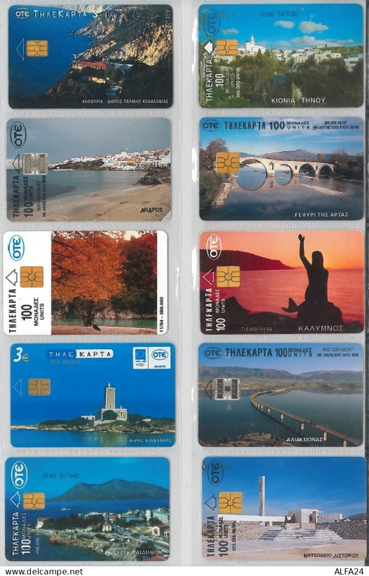 LOT 10 PHONE CARDS GRECIA (ES85 - Griechenland