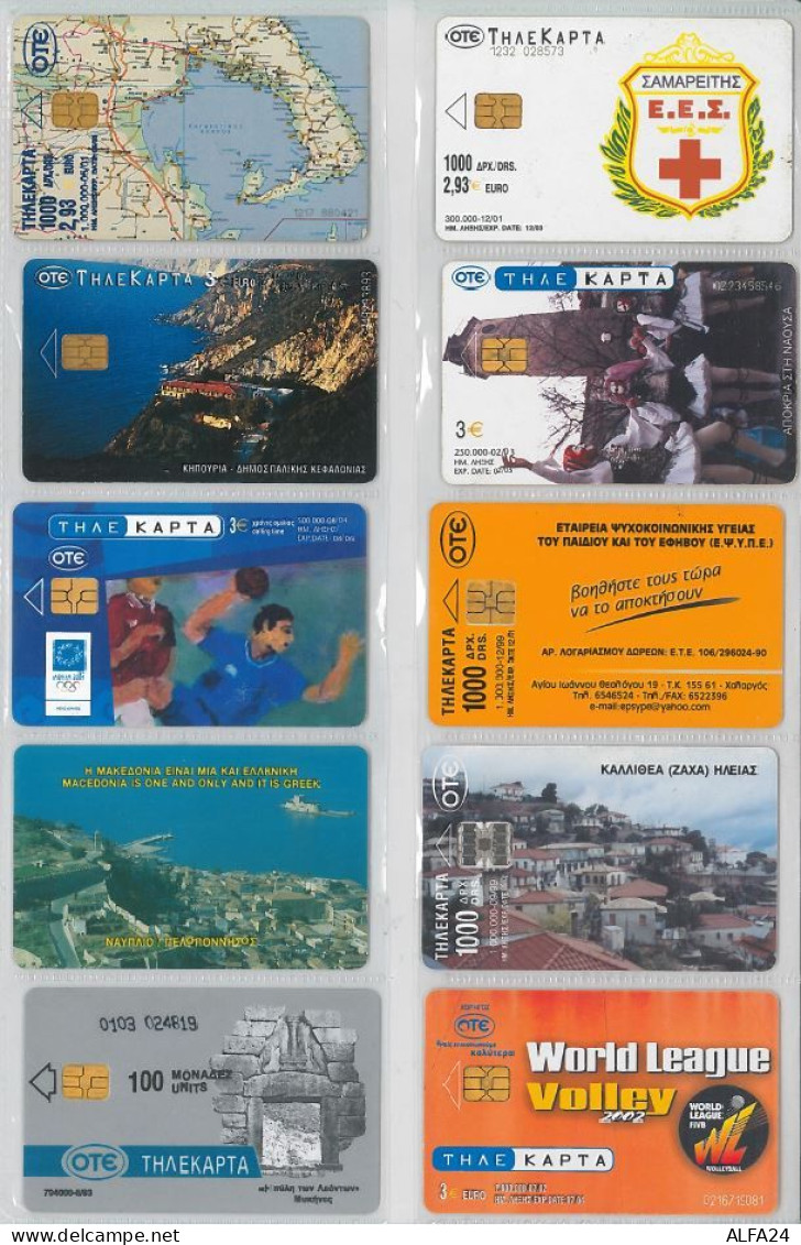 LOT 10 PHONE CARDS GRECIA (ES77 - Griechenland