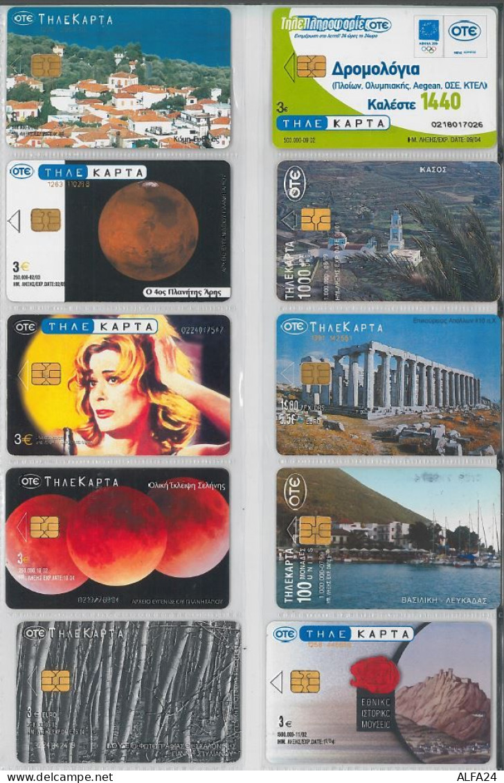 LOT 10 PHONE CARDS GRECIA (ES62 - Griechenland