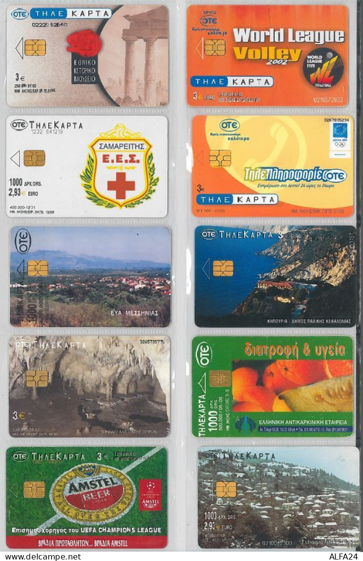 LOT 10 PHONE CARDS GRECIA (ES58 - Griechenland