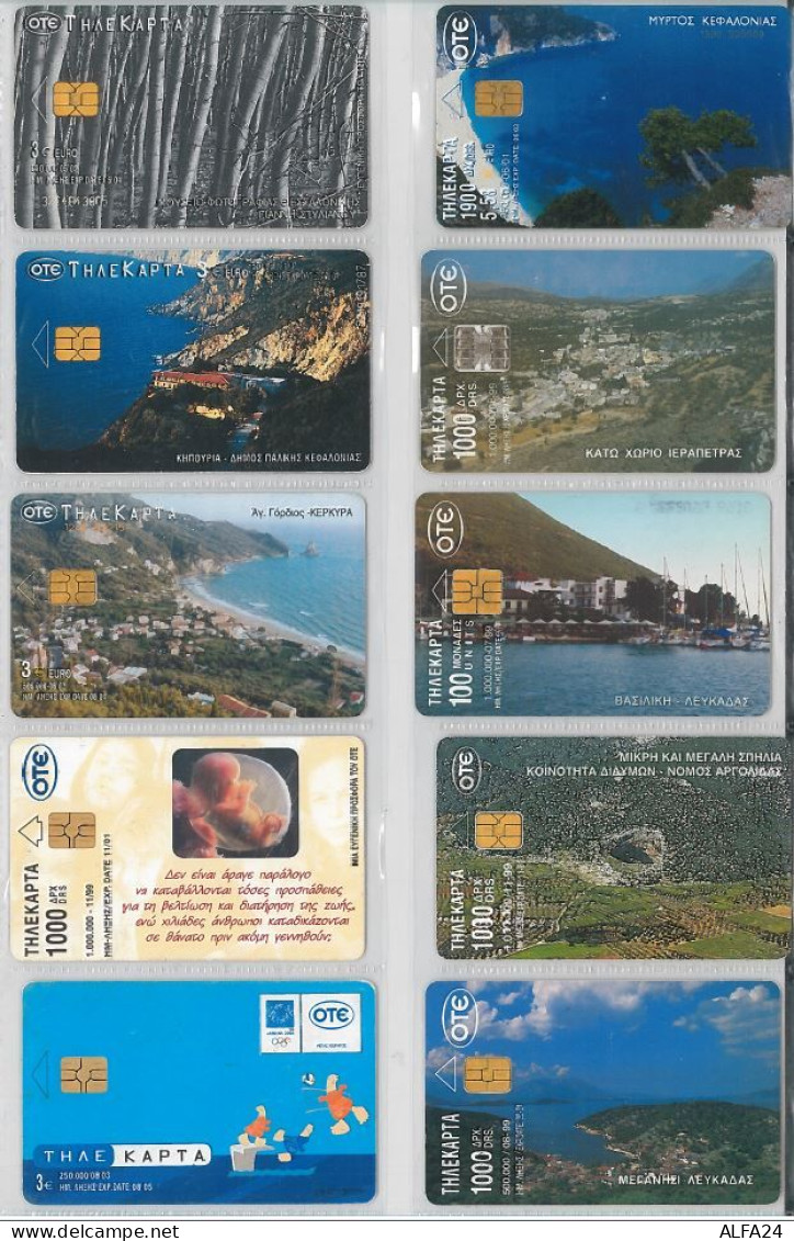 LOT 10 PHONE CARDS GRECIA (ES53 - Griechenland