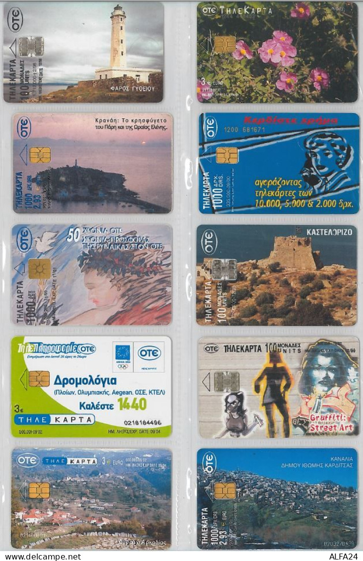 LOT 10 PHONE CARDS GRECIA (ES52 - Griechenland