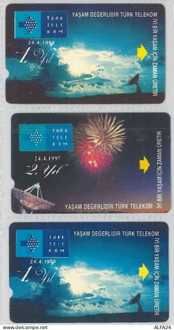 LOT 3 PHONE CARDS TURCHIA (ES33 - Turquie