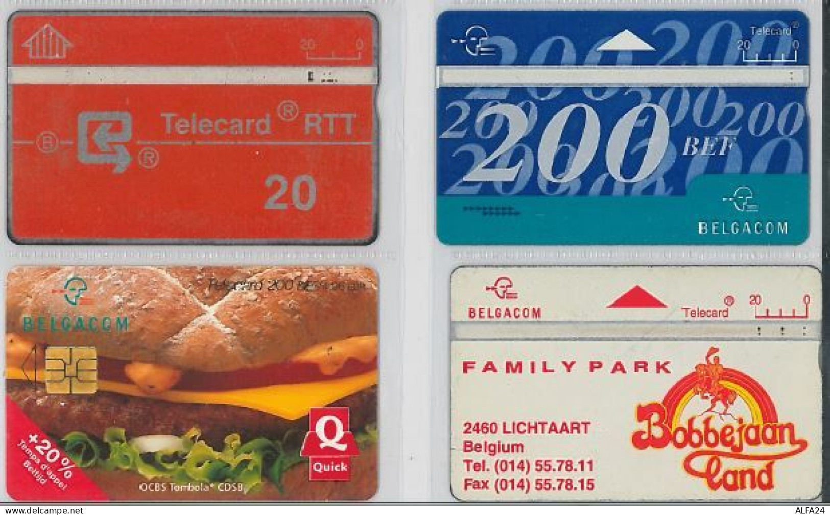 LOT 4 PHONE CARDS BELGIO (ES37 - Collections