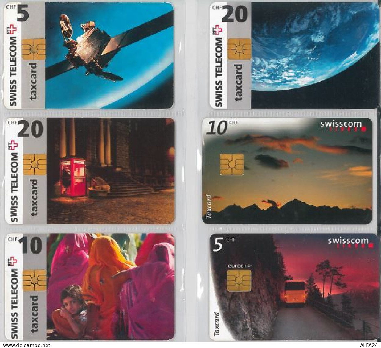 LOT 6 PHONE CARDS SVIZZERA (ES19 - Roumanie