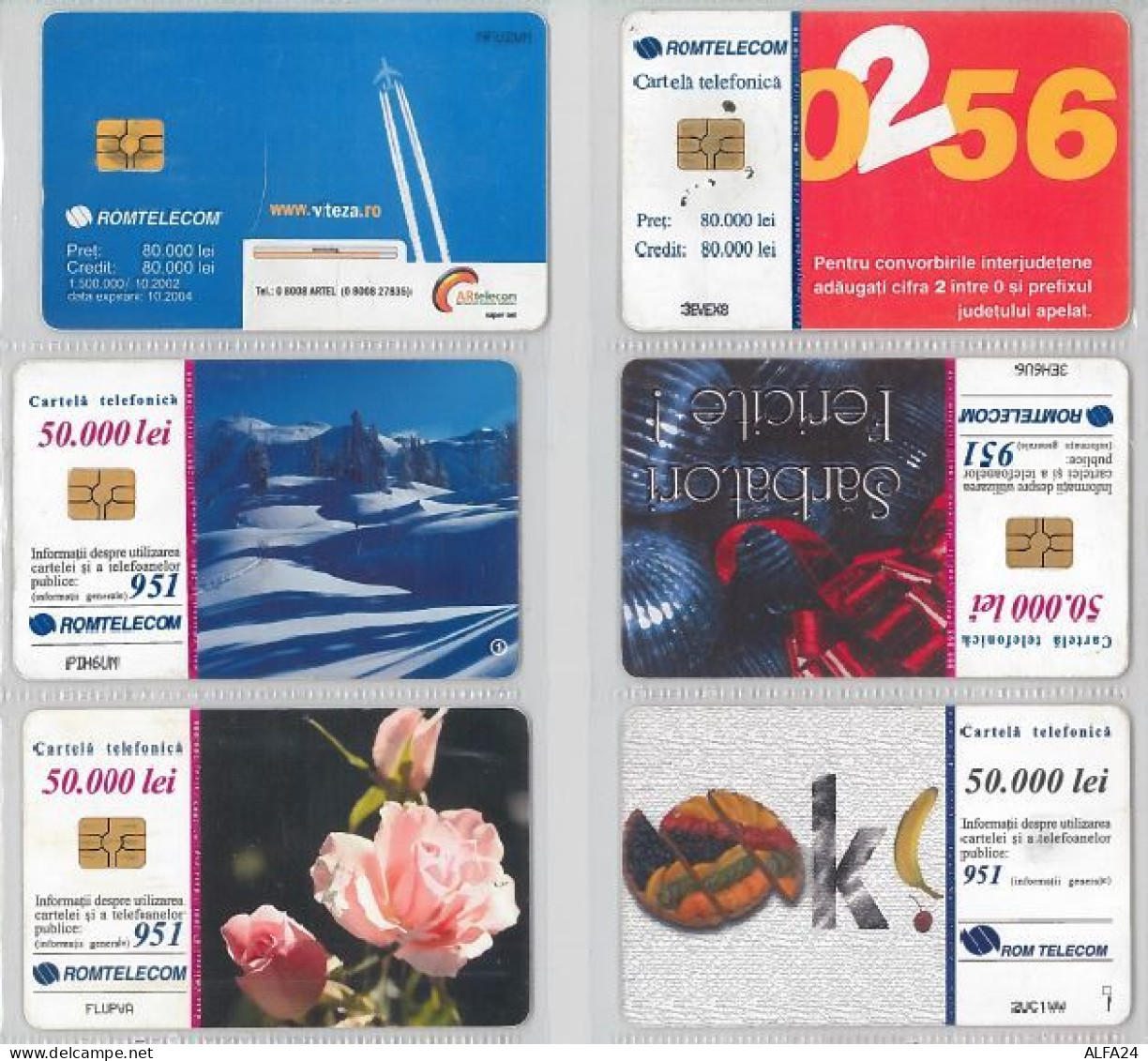 LOT 6 PHONE CARDS ROMANIA (ES13 - Roumanie