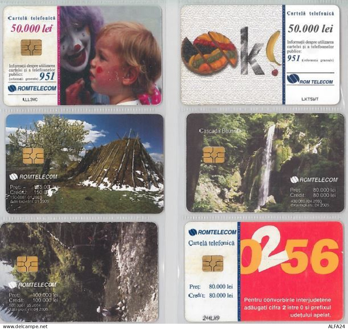LOT 6 PHONE CARDS ROMANIA (ES5 - Roumanie