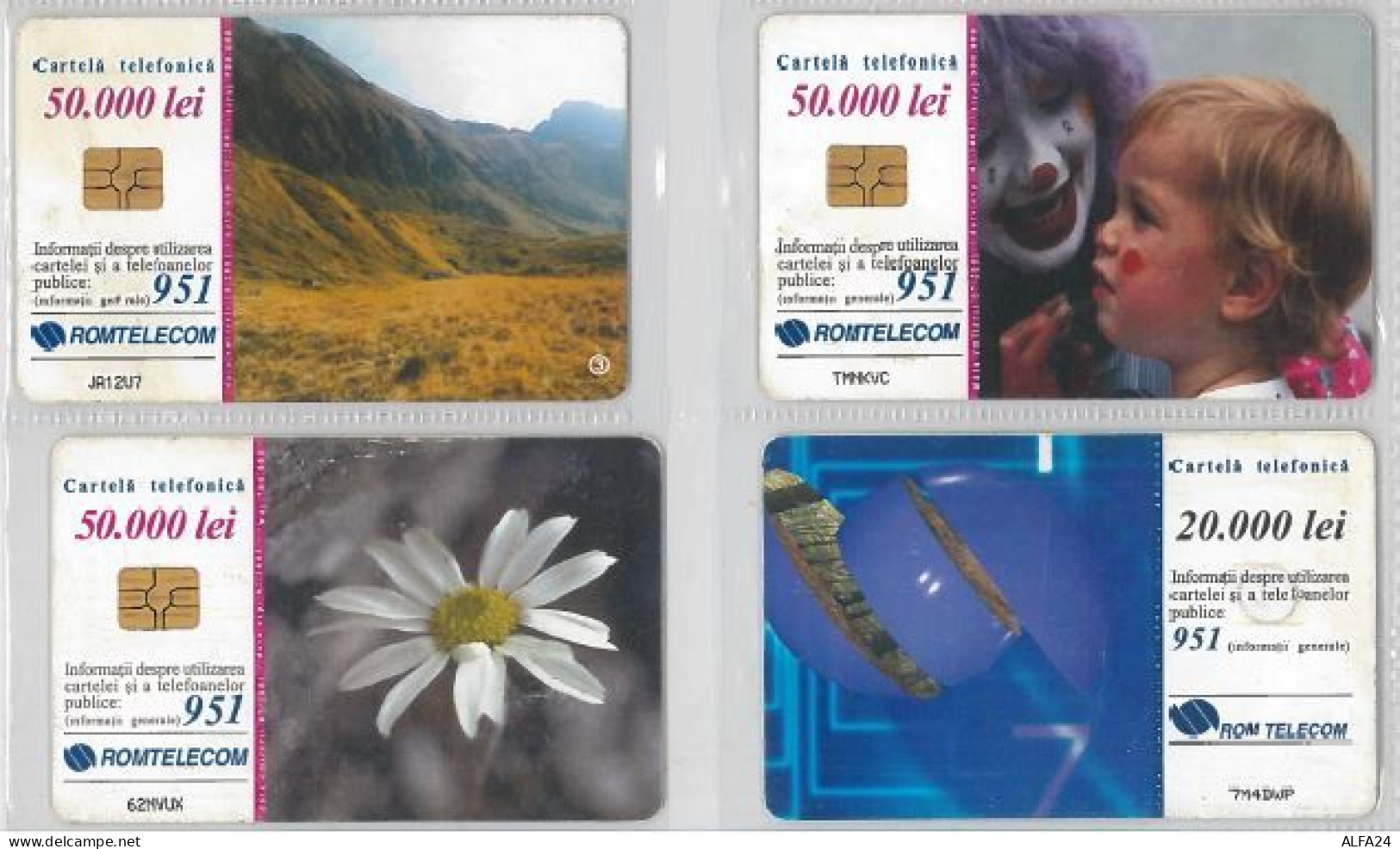 LOT 4 PHONE CARDS ROMANIA (ES12 - Romania