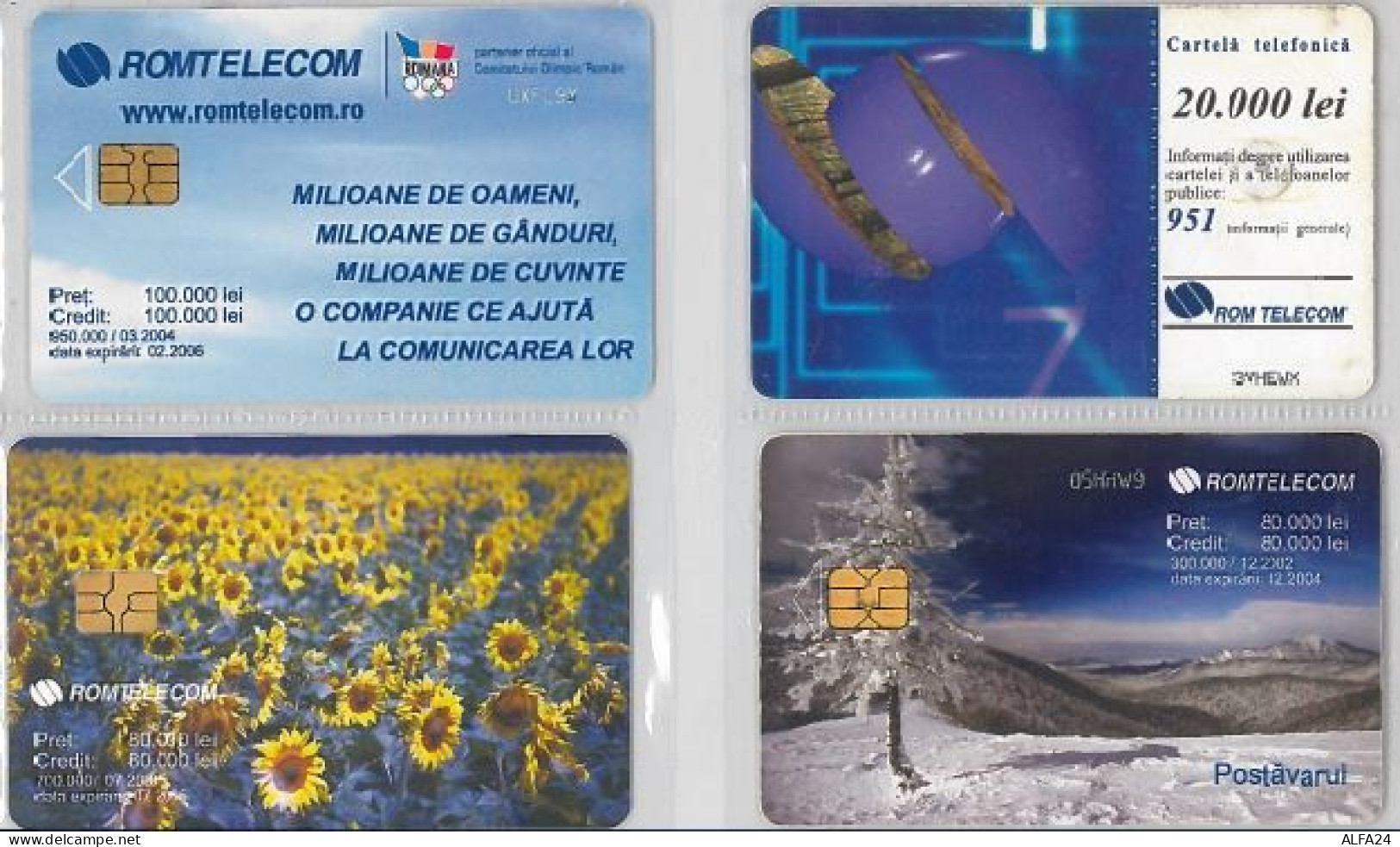 LOT 4 PHONE CARDS ROMANIA (ES4 - Romania