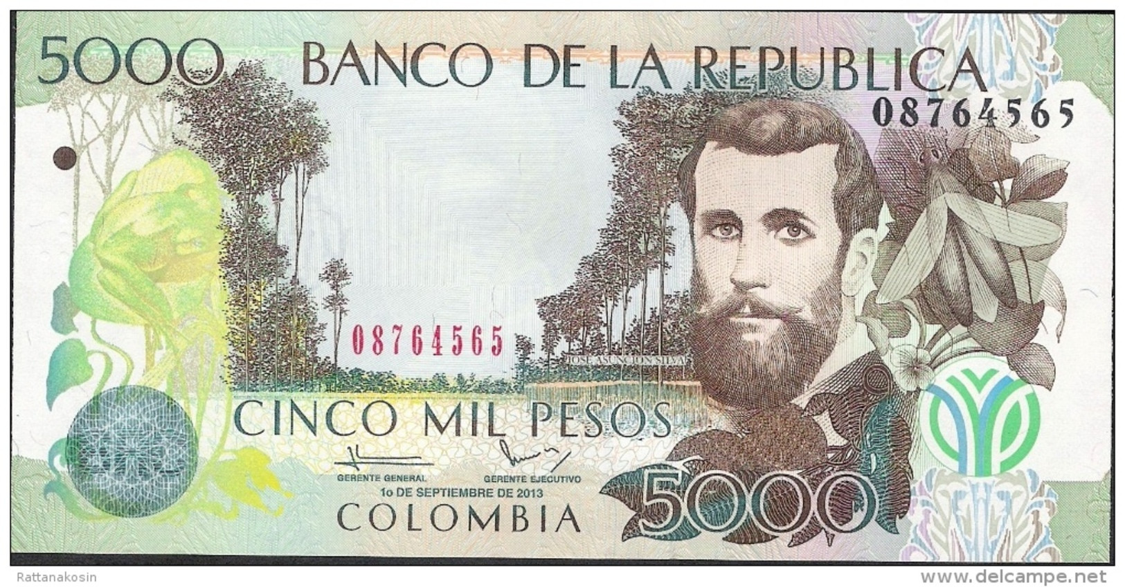 COLOMBIA  P452   5000  PESOS   2013    UNC. - Colombie