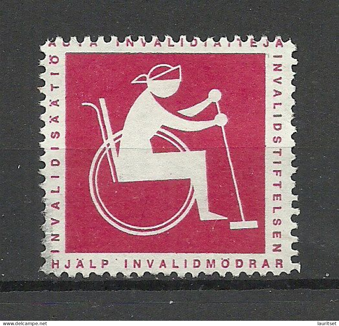 FINLAND Invalidenhilfe Help For Disabled Invalids Propaganda Charity Poster Stamp (*) - Erinnophilie