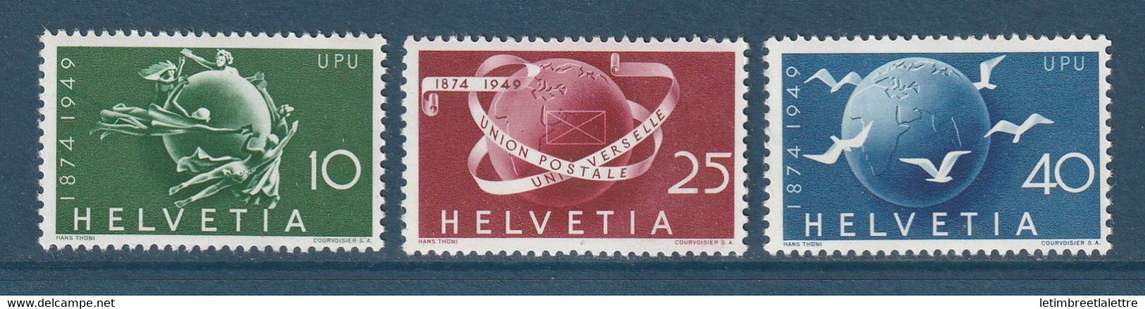 Suisse - YT N° 474 à 476 ** - Neuf Sans Charnière - 1949 - Ungebraucht