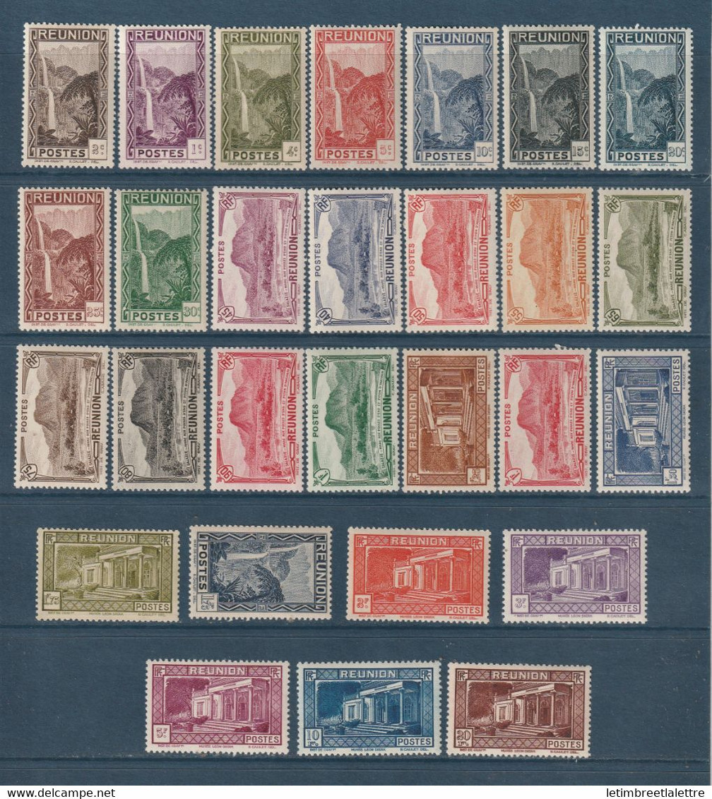 Réunion - YT N° 125 à 148 ** Manque 133 A - Neuf Sans Charnière - 1933 1938 - Nuovi