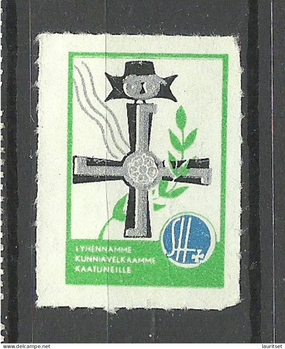 FINLAND FINNLAND Krigsgraben WWII Spendemarke Propaganda Vignette * - Erinnophilie