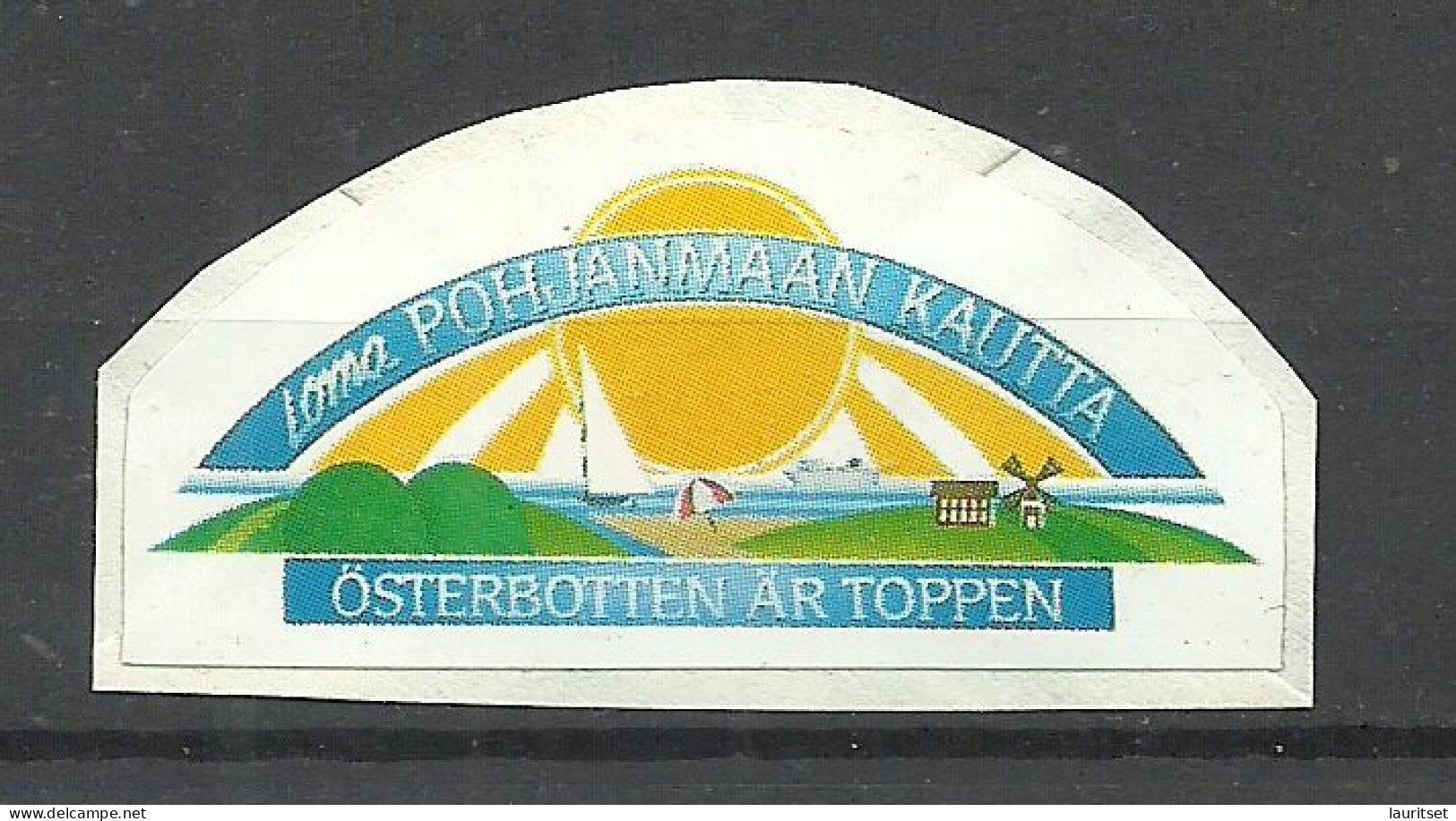 FINLAND FINNLAND Pohjanmaa Österbotten Advertising Poster Stamp Vignette (sticker/Aufkleber), Used, On Piece - Erinnophilie