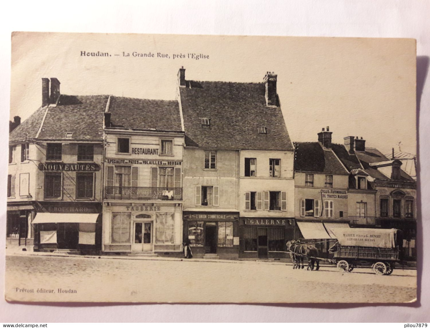 Houdan - Grande Rue - Commerces - Attelage - - Marchands