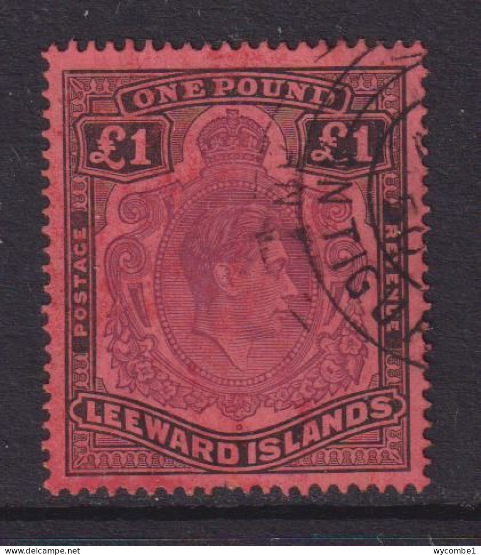 LEEWARD ISLANDS  - 1938 George VI £1 Used As Scan - Leeward  Islands