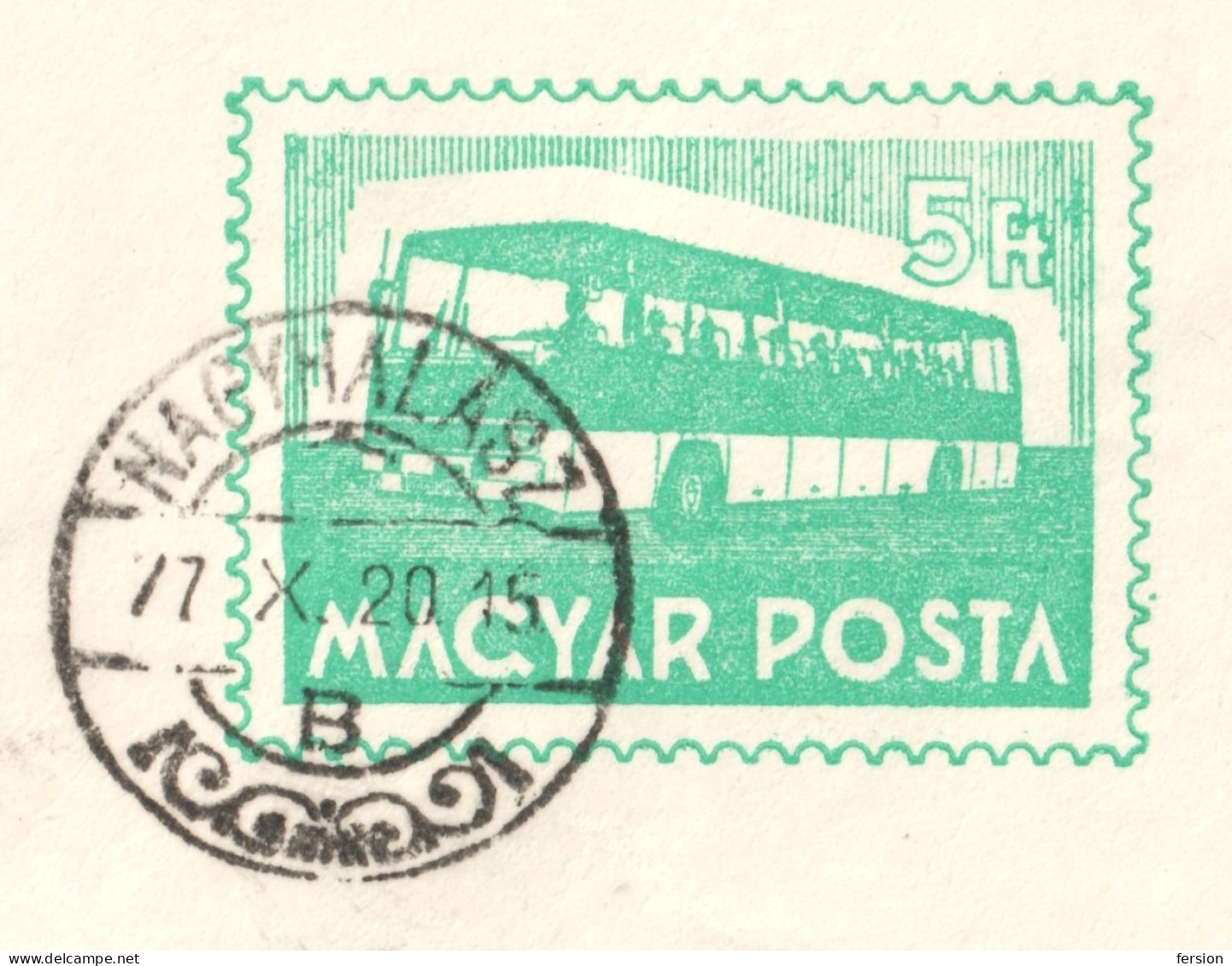 1977 HUNGARY Registered Label Vignette Cover STATIONERY IKARUS BUS AUTOBUS - NAGYHALÁSZ  NYIREGYHAZA - Bus