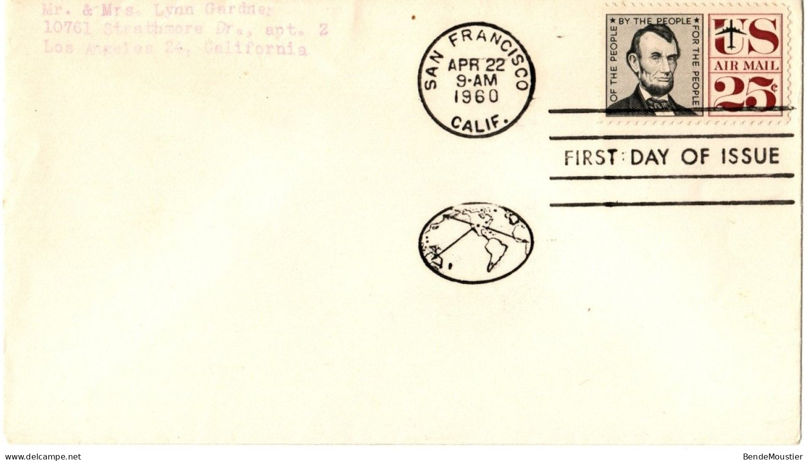 (N 157) USA SCOTT  # C 59 - US AIR MAIL - Of, By, For The People - San Franscisco (Calif) 1960. - 1951-1960