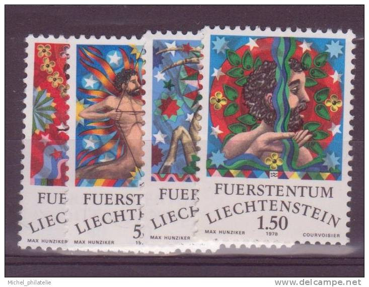 Liechtenstein - YT N° 654 à 657 ** - Neuf Sans Charnière - 1978 - Ungebraucht