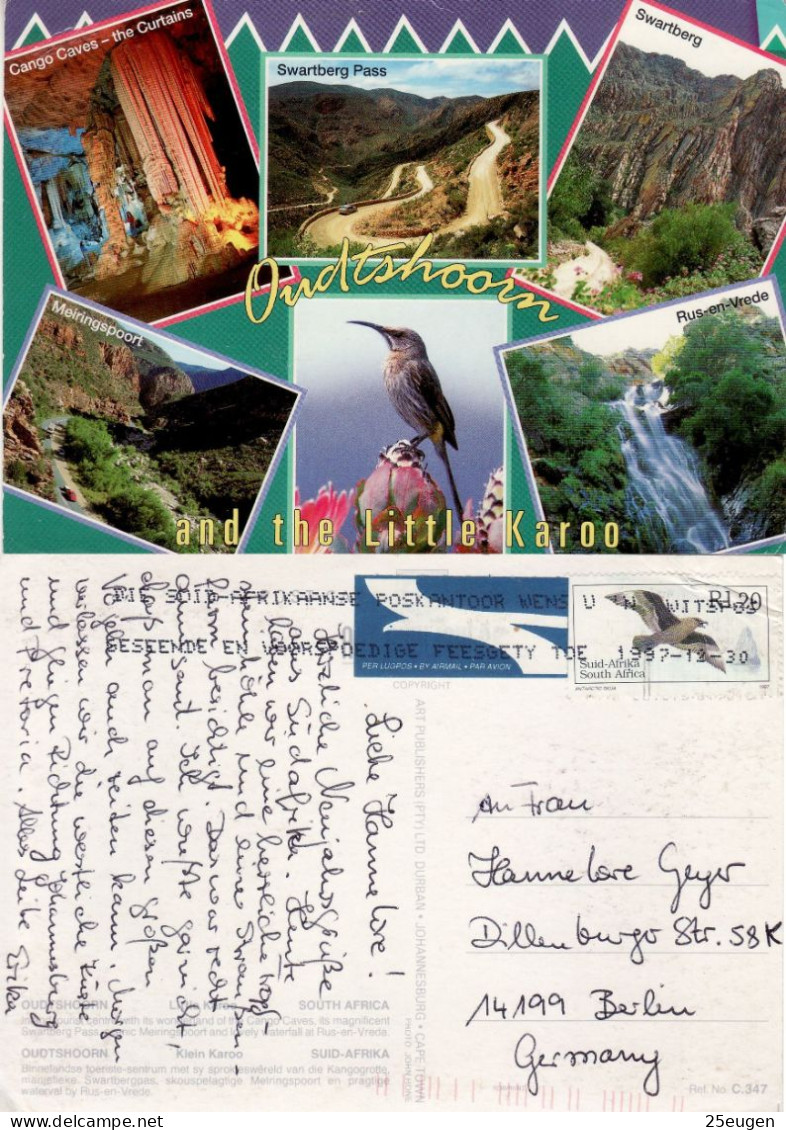 SOUTH AFRICA 1997  AIRMAIL  POSTCARD SENT TO BERLIN - Storia Postale